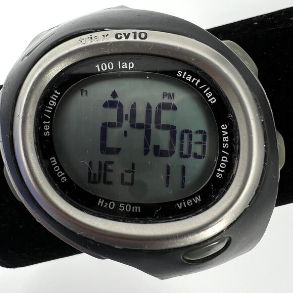 Nike Black Gray Triax CV10 SM0020 Wrist Watch Works - Picture 4 of 11